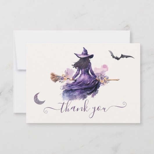 魔女は結婚する ハロウィン グリーティングカード 招待状 (正面)