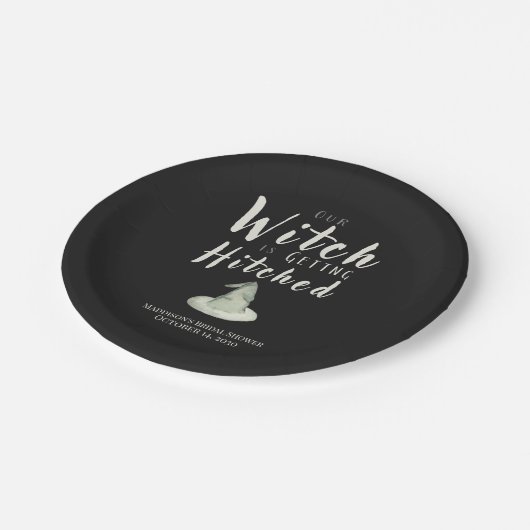 魔女は結婚する ハロウィン ブライダルシャワー ペーパープレート (アングル)