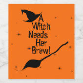 魔女は酒が必要だ ワインラベル (シングルラベル)