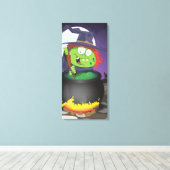 魔女は釜を攪拌する。 キャンバスプリント (インサイチュ (ウッドフロア))