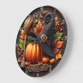 魔女へようこそ ラージ壁時計 (傾斜)