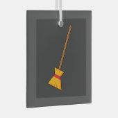 魔女ほうき ガラスオーナメント (正面右)