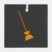 魔女ほうき ガラスオーナメント (裏面)