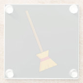 魔女ほうき ガラスコースター (裏面)