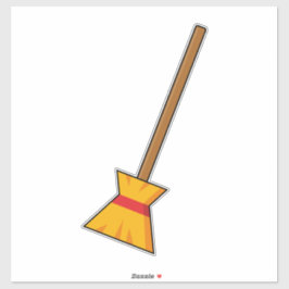 魔女ほうき シール