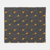 魔女ほうき フリースブランケット (正面(横))