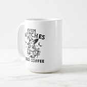 魔女もコーヒーが必要おもしろいだ コーヒーマグカップ (正面左)