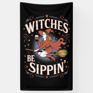 魔女も飲む ハロウィーン スプーキー 横断幕