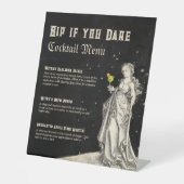 魔女をテーマにしたハロウィンパーティーのカクテルメニュー 台座サイン (正面)