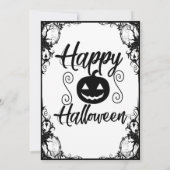 魔女をテーマにしたハローウィンパーティ大人への招待 招待状 (裏面)