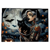 魔女をテーマにしたハローウィンパーティ ラージペーパーバッグ (裏面)