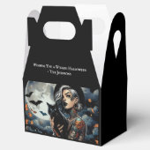 魔女をテーマにしたパーソナライズされたハローウィンパーティ フェイバーボックス (オープン)