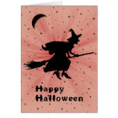 魔女を箒に置いたハロウィンカーユーモアのあるド (正面)