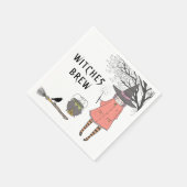 魔女を醸造不気味する スタンダードカクテルナプキン (角)