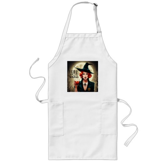 魔女を飲む ロングエプロン (正面)