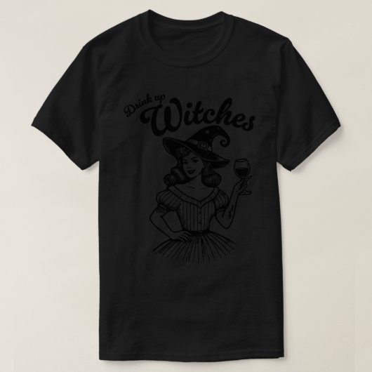 魔女を飲む Tシャツ (デザイン正面)