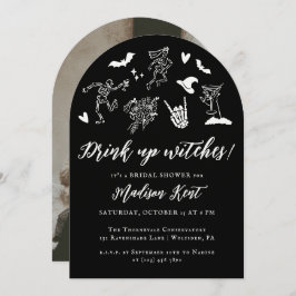 魔女を飲め！お洒落ブライダルシャワー写真 招待状
