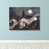 魔女アート/ファンタジー魔女/3姉妹 キャンバスプリント (インサイチュ (ウッドフロア))