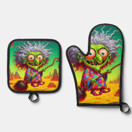 魔女アート 鍋つかみ&鍋敷きセット