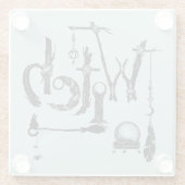 魔女ウッドシオールドワールド例示石コースター ガラスコースター (裏面)