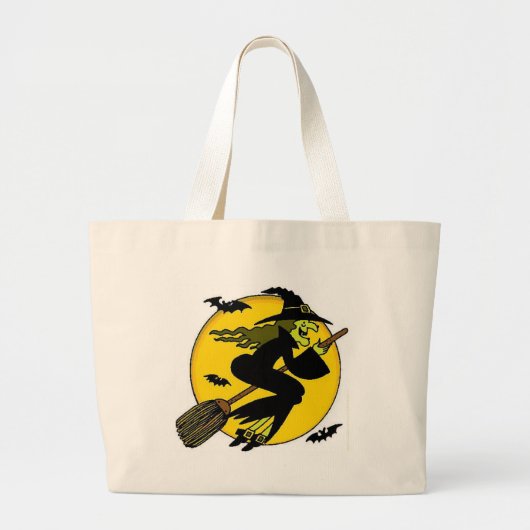 魔女オンブルームスティック ラージトートバッグ (正面)