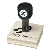 魔女オンブロムスティックハロウィーンデザイン木印 ラバースタンプ (スタンプ)