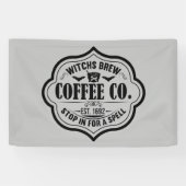 魔女カッコいいがコーヒーのハロウィーンを作る 横断幕 (横)