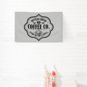 魔女カッコいいがコーヒーのハロウィーンを作る 横断幕 (インサイチュ)