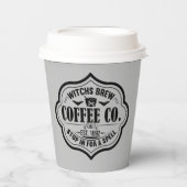 魔女カッコいいがコーヒー会社ハロウィーンを作る 紙コップ (正面)