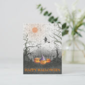 魔女カボチャとハロウィーンの夜 ポストカード (スタンド正面)