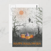 魔女カボチャとハロウィーンの夜 ポストカード (正面/裏面)