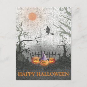 魔女カボチャとハロウィーンの夜 ポストカード