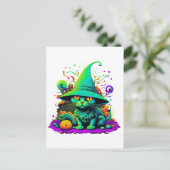 魔女カラフル猫 ポストカード (スタンド正面)