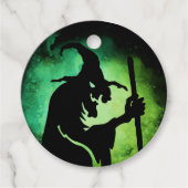 魔女カルドロングリーンブラックハロウィーン フェイバータグ (正面)