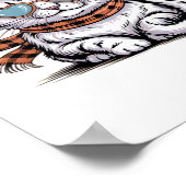 魔女クール猫 – かわいいハロウィーン子猫とハートG ポスター (角)