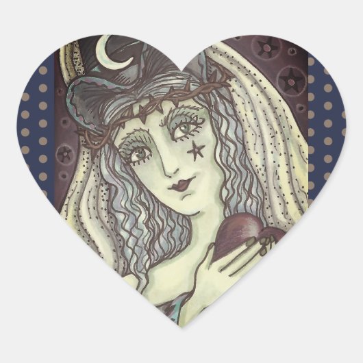 魔女ゴシックハートシールハートシート ハートシール (正面)