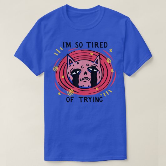 魔女ゴシック体を試すのに疲れた魔女ネコ Tシャツ (デザイン正面)