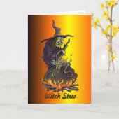 魔女シチューグリーティングカード カード (黄色い花)