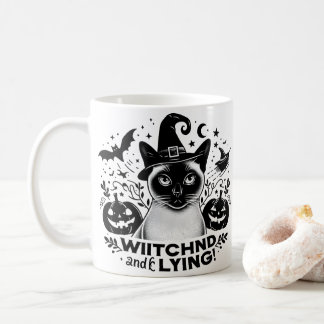魔女シャム語:ハロウィーンの魔法の旅 コーヒーマグカップ