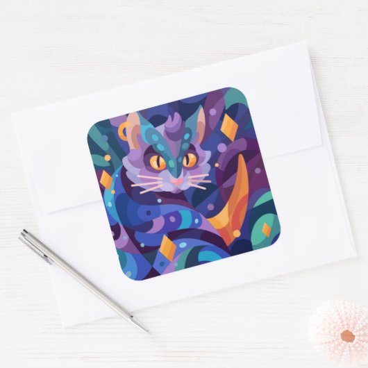 魔女シールの季節だ スクエアシール (封筒)