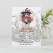魔女ジャックオランタンハロウィーンの衣装パーティー 招待状 (スタンド正面)