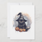 魔女ジャックオランタンハロウィーンの衣装パーティー 招待状 (裏面)