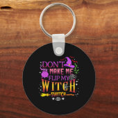 魔女スイッチのハロウィーンをフリップさせない キーホルダー (正面)