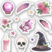 魔女スクラップブックステッカーお洒落マジカル シール (正面)