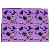 魔女ツールパターン抱き枕 ラージペーパーバッグ (裏面)