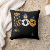 魔女ハットクモ付きハロウィーンブフクロウ クッション (ブランケット)