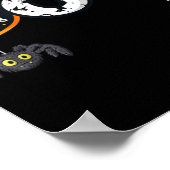 魔女ハットクモ付きハロウィーンブフクロウ ポスター (角)