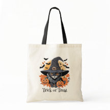 魔女ハットハロウィンの黒猫