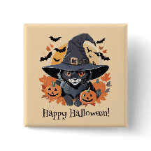 魔女ハットハロウィンの黒猫