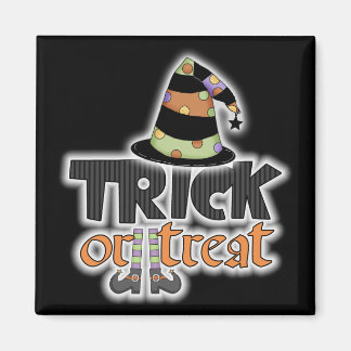 魔女ハットハロウィンをトリックまたは治療する マグネット